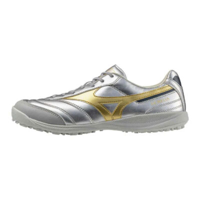 Giày Đá Bóng Chính Hãng Mizuno Morelia Sala Pro TF Bạc/Vàng - Q1GB251304