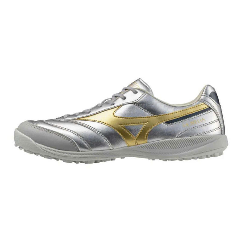 Giày Đá Bóng Chính Hãng Mizuno Morelia Sala Pro TF Bạc/Vàng - Q1GB251304